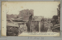 FISMES. 12-Habitants se confectionnant un abri après le bombardement allemand.
BordeauxÉdition M. Delboy (33 - Bordeauximp. M. Delboy).Sans date