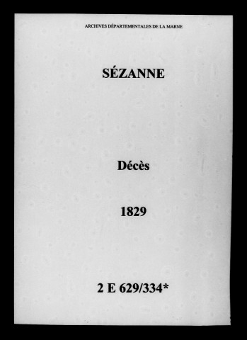Sézanne. Décès 1829