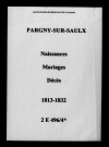 Pargny-sur-Saulx. Naissances, mariages, décès 1813-1832