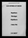 Istres-et-Bury (Les). Baptêmes, mariages, sépultures 1760-1792