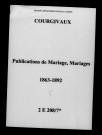 Courgivaux. Publications de mariage, mariages 1863-1892