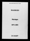Massiges. Mariages 1871-1891