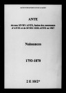 Ante. Naissances 1793-1870