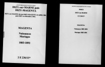 Magenta. Dizy-Magenta. Naissances, mariages 1883-1892