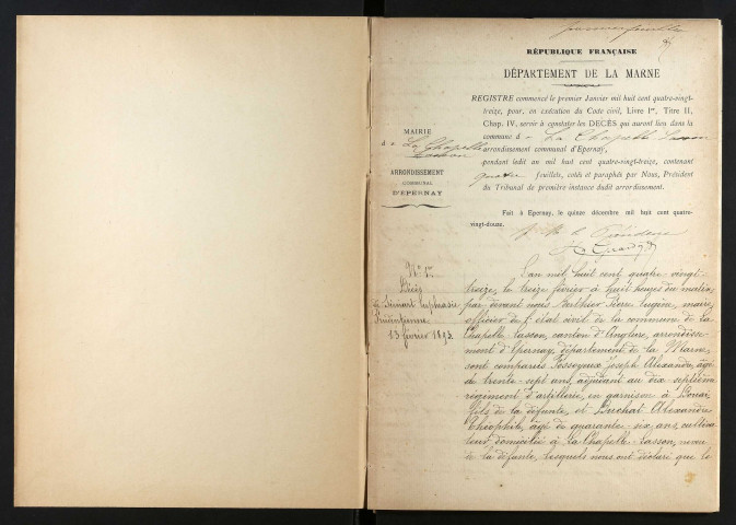 Chapelle-Lasson (La). Décès 1893-1929