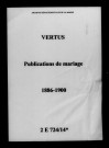 Vertus. Publications de mariage 1886-1900