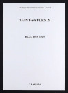 Saint-Saturnin. Décès 1893-1929