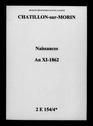 Châtillon-sur-Morin. Naissances an XI-1862