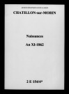 Châtillon-sur-Morin. Naissances an XI-1862