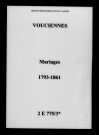 Vouciennes. Mariages 1793-1861