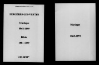 Bergères-lès-Vertus. Mariages, décès 1861-1899