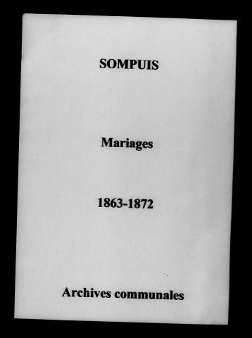 Sompuis. Mariages 1863-1872