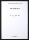 Voilemont. Mariages 1910-1929