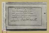 CHÂLONS-EN-CHAMPAGNE. Adieux autographes de Marie-Antoinette à ses enfants, écrits le matin de son exécution (16 oct. 1793) sur un livre de prières conservé à la bibliothèque municipale de Châlons-sur-Marne.