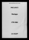 Pocancy. Mariages 1793-1861