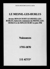 Mesnil-lès-Hurlus (Le). Naissances 1793-1870