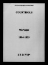 Courtisols. Mariages 1814-1833