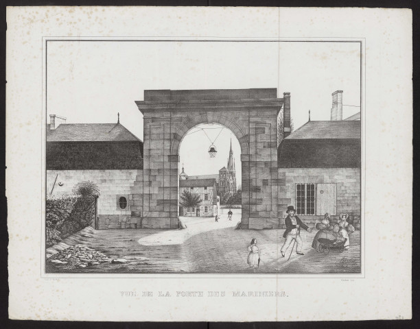 Vue de la porte des mariniers à Châlons-sur-Marne