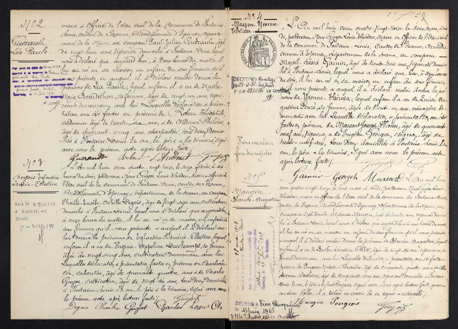 Fontaine-Denis-Nuisy. Naissances 1893-1912