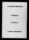 Meix-Tiercelin (Le). Naissances an II-an X