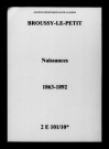 Broussy-le-Petit. Naissances 1863-1892
