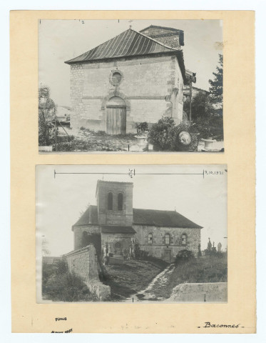 Cartes postales et photographies. Communes de Baconnes à Bussy-Lettrée.