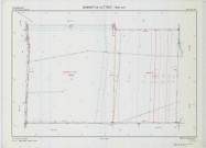 Dommartin-Lettrée (51212). Section YX échelle 1/2000, plan remembré pour 1991, plan régulier (calque)