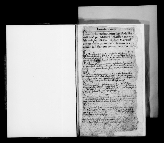 Mareuil-le-Port. Baptêmes, mariages, sépultures 1633-1670