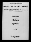 Gault (Le). Baptêmes, mariages, sépultures 1754