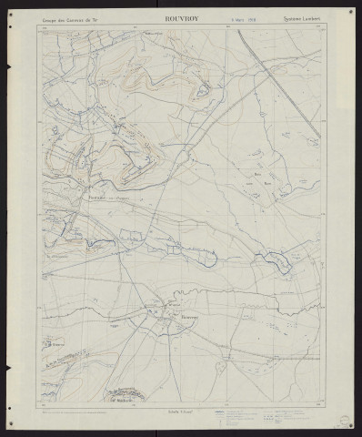Rouvroy : 8 mars 1918.
Service géographique de l'Armée.[1918]