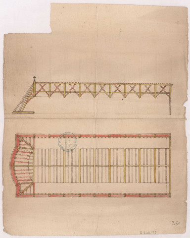 Collège de Vitry-le-François : plan du collège n° 22, 1721-1738.