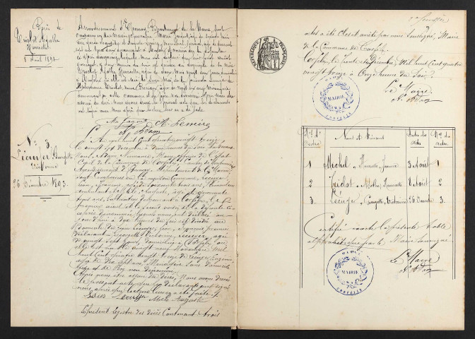 Corfélix. Décès 1893-1929