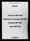 Bouzy. Naissances, publications de mariage, mariages, décès 1893-1902