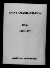 Saint-Amand. Décès 1843-1852