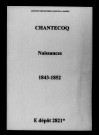 Chantecoq. Naissances 1843-1852