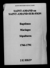 Saint-Amand. Baptêmes, mariages, sépultures 1766-1791