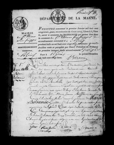 Saint-Étienne-sur-Suippe. Naissances, publications de mariage, mariages, décès 1823-1832