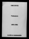 Orconte. Naissances 1893-1902
