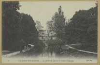 CHÂLONS-EN-CHAMPAGNE. 16- Le jardin du Jard et la Caisse d'Epargne.