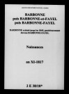 Barbonne. Naissances an XI-1817