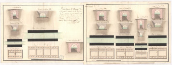 Prunay. Plans coupes et élévations de six ponts à construire en la paroisse de Prunay, 1772.