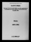 Saint-Prix. Talus-Saint-Prix. Décès 1893-1901