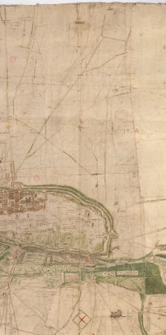 Plan de Reims et de ses faubourgs (XVIIe s,)
