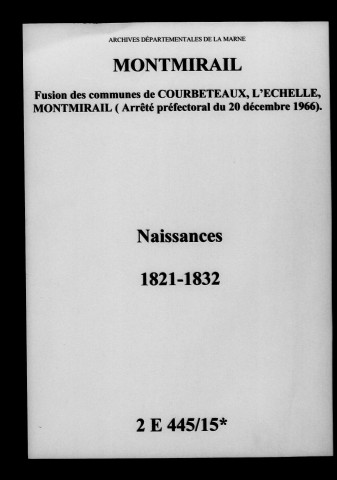 Montmirail. Naissances 1821-1832