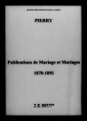 Pierry. Publications de mariage, mariages 1878-1892