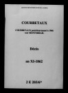 Courbetaux. Décès an XI-1862