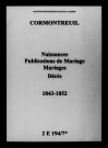 Cormontreuil. Naissances, publications de mariage, mariages, décès 1843-1852