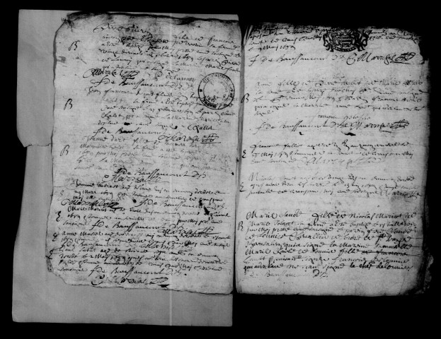Boissy-le-Repos. Baptêmes, mariages, sépultures 1689-1691