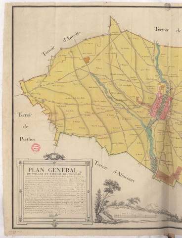Plan général du village et terroir de Juniville (1788), Dominique Villain