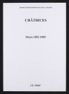 Châtrices. Décès 1892-1909